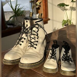 Dr. Martens White and Black Boot Set